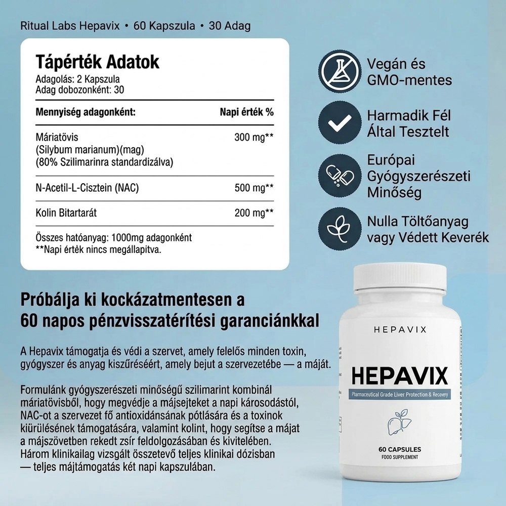 Hepavix — Májtámogatás magas hatóanyagtartalommal
